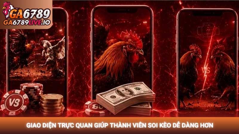 Giao diện trực quan giúp thành viên soi kèo dễ dàng hơn